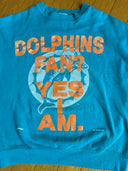 90s Miami Dolphins - Fan? YES I AM - nutmeg - Size M - NFL
