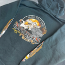2007 Harley Davidson Flame Sleeve Zip-Up Hoodie [L] - Black