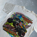 Vintage Monster Truck Madness Racing Tee [M] -White