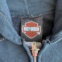 2007 Harley Davidson Flame Sleeve Zip-Up Hoodie [L] - Black