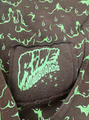 1990s Ride snowboards AOP zip up Hoodie - 100% cotton - Light weight-