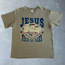 1990’s Jesus “Rock of Ages” Tee [XL] - Tan