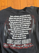 90s SACRED REICH - CRIMES AGAINST HUMANITY - SIZE LARGE - BOXY- SMOKED OUT