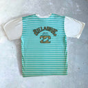 1980’s Billabong Striped Surf Tee [XL] - Turquoise