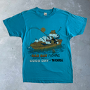 Vintage 80’s Screen Stars Fishing Tee [M] - Sky Blue