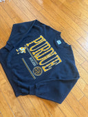 80s Purdue university black faded -Crewneck- size Large