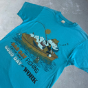 Vintage 80’s Screen Stars Fishing Tee [M] - Sky Blue