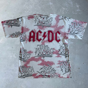 1990’s AC/DC All Over Print Band Tee [L] - Red x White