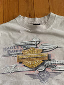 1995 HARLEY DAVIDSON TEE- SIZE LARGE - FT.Smith Arkansas -Made in USA- SINGLE STITCHED