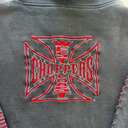 Y2K West Coast Choppers Jesse James Cross Zip-Up Hoodie [L] - Black