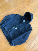 1980s  FADED BLACK CARHARTT JACKET - CRAFTED WITH PRIDE - p2p: 24 inches, Length: 25 inches