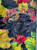 1990’s Rusty Surfboards Reggae Pattern Board Shorts [36”] - Black c Red x Yellow