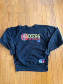 90s NBA PHILADELPHIA SIXERS - CHAMPION REVERSE WEAVE- SIZE LARGE - MADE IN USA