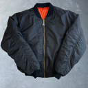 1988 Marine Bulldogs Reversible Bomber Jacket [L] - Black x Orange