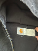 1980s  FADED BLACK CARHARTT JACKET - CRAFTED WITH PRIDE - p2p: 24 inches, Length: 25 inches