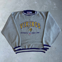 Vintage NFL Pro Line Vikings Crewneck Ringer [L] - Grey