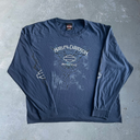 2006 Harley Davidson Motorcycles Flame Longsleeve [XL] - Navy