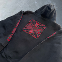 Y2K West Coast Choppers Jesse James Cross Zip-Up Hoodie [L] - Black