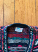 90s Coogie cardigan- Crazy bandanna design - size Large - MADE IN AUSTRALIA