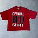 Vintage Official Bud Light Shirt Cropped Tee [OZ] - Red