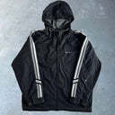 Vintage Rusty Surfboards Heavy Hooded Lined Windbreaker [XL] - Black