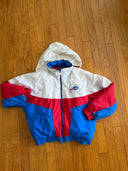 90s NFL BUFFALO BILLS PUFFER - HOODIE ATTACHED - size XL