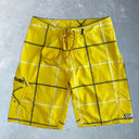 Vintage Rip Curl Plaid Boardshorts [33] - Yellow