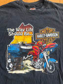 1990 HARLEY DAVIDSON- Central Maine - Single stitched - SIZE : XxL