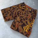 Vintage Leopard-Print Quiksilver Boardshorts [32] - Brown