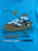 Vintage 80’s Screen Stars Fishing Tee [M] - Sky Blue