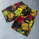 1990’s Rusty Surfboards Reggae Pattern Board Shorts [36”] - Black c Red x Yellow