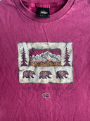 1990’s Wyoming Mountains Bear Nature Tee [M] - Maroon