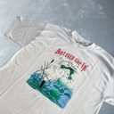 1990’s Deadstock Nature Frog Tee “Don’t Ever Give Up” [XL] - White