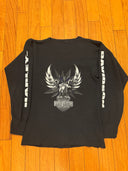 90s Harley Davidson thermal long sleeve - Size medium- crazy eagle hit