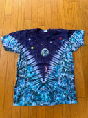 1992 liquid blue outer space planet tee - Size XL - Made in USA -