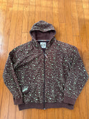 1990s Ride snowboards AOP zip up Hoodie - 100% cotton - Light weight-