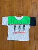 Vintage 1980s cycle Mania kids boys tee - single stitched - 1 year