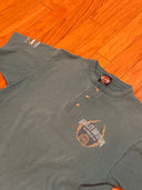 1997 Forrest Green Harley Davidson quarter button Tee - Single stitched - Size large
