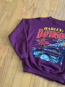 1995 HARLEY DAVIDSON CREWNECK - Size Large - Made in USA - BOXY