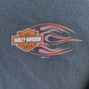 2005 Harley Davidson Flame Sleeve Zip-Up Hoodie [L] - Black