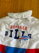 90s NFL BUFFALO BILLS PUFFER - HOODIE ATTACHED - size XL