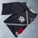 Vintage Quiksilver Star Decal BoardShorts [34] - Black