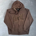 Vintage O’Neill Big Logo Zip-Up Hoodie [XL] - Brown