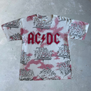1990’s AC/DC All Over Print Band Tee [L] - Red x White
