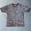 1990’s Santana All Over Print Band Tee [XL] - Grey x Red