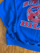 80s TRENCH BUFFALO BILLS -CREWNECK- MADE IN USA - Size Large