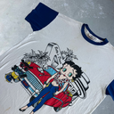 Vintage Oversize 1994 Betty Boop “Betty’s Diner” Tee [OS] - White x Blue