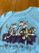 1985 Cat drunk jacuzzi sweatshirt - Size small - Are we having fun ?