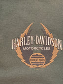 1997 Forrest Green Harley Davidson quarter button Tee - Single stitched - Size large