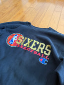 90s NBA PHILADELPHIA SIXERS - CHAMPION REVERSE WEAVE- SIZE LARGE - MADE IN USA